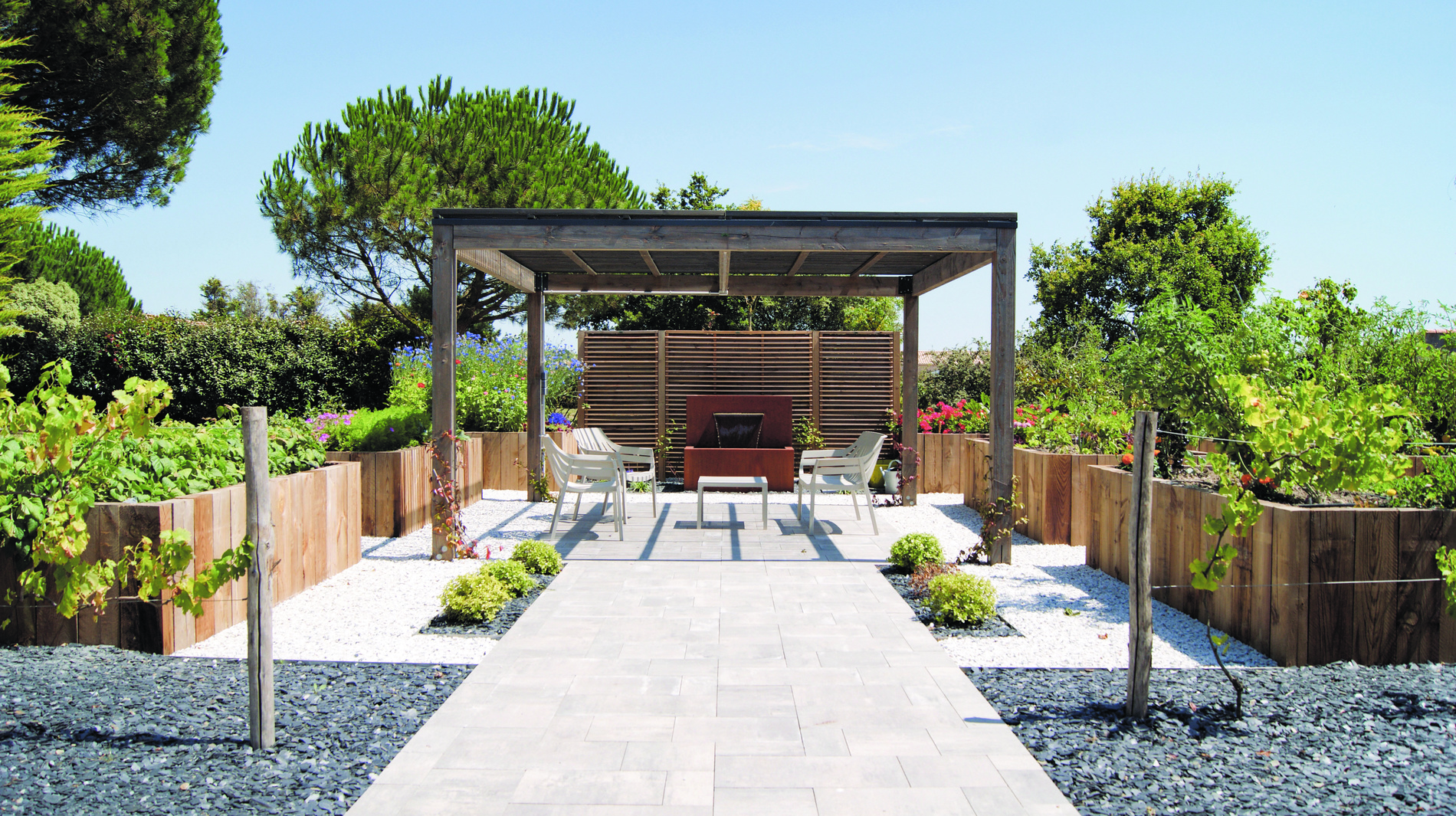 Aménagement du jardin en bois