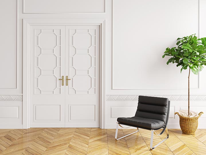 Exemple de pose de parquet en chevron