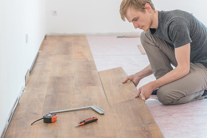 Pose de parquet dans le cadre d'une rénovation