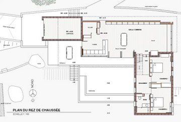 Plan du rez-de-chaussée de la maison