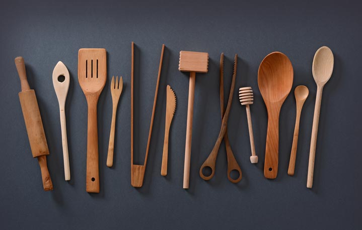 Ustensiles de cuisines en bois design