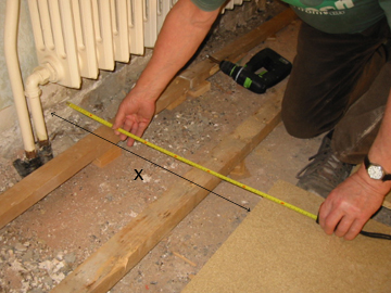 Visuel de la zone restante au bout de la seconde rangée