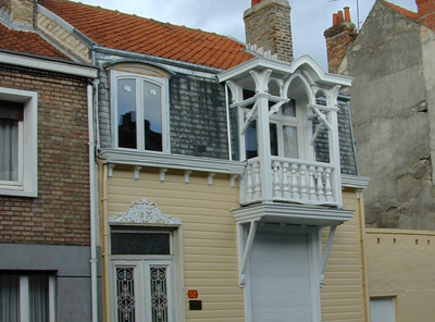 visuel d'une maison ouvrière en bois à Dunkerque