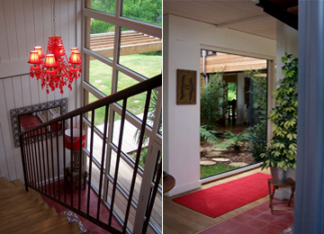 Visuel de l'escalier et du patio