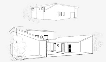 Visuel du croquis de la maison à deux pas de l'océan