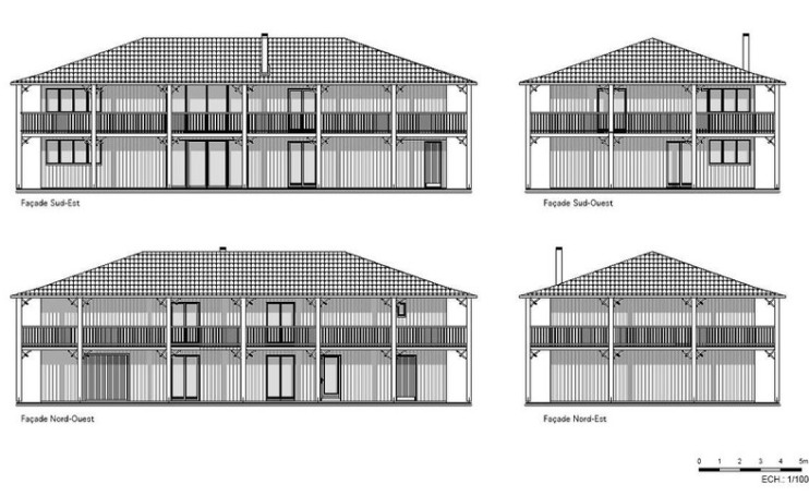Les plans de façades de la maison