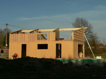 Installation de la structure ossature bois