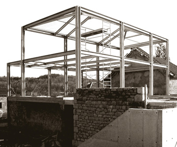 Installation de la structure ossature métal