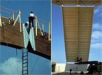 Construction d'un pont en lamellé-collé