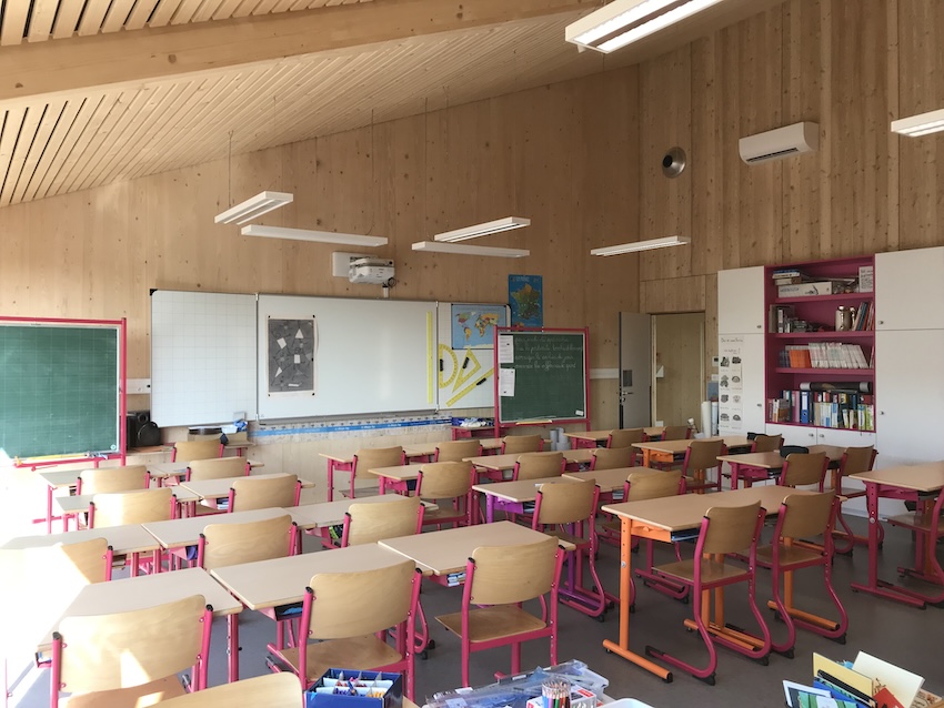 CLT structurel en salle de classe (© Nicolas Montaudie)