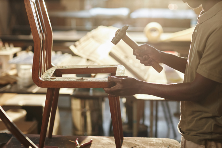 Meuble en bois recyclé