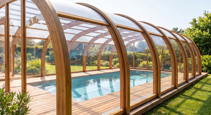 Abris piscine bois